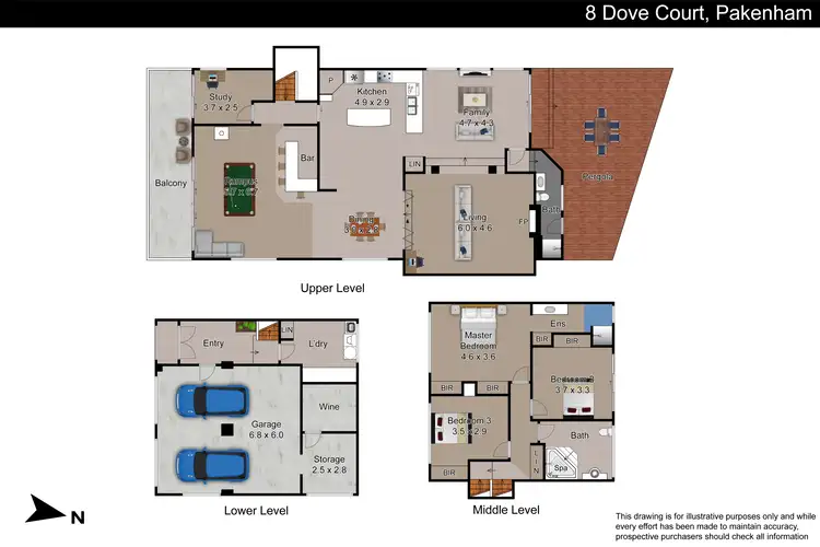 Floorplan of Homely house listing, 8 Dove Court, Pakenham VIC 3810