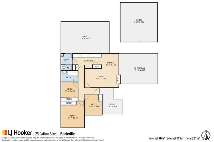 Floorplan of Homely house listing, 25 Cathro Street, Rockville QLD 4350