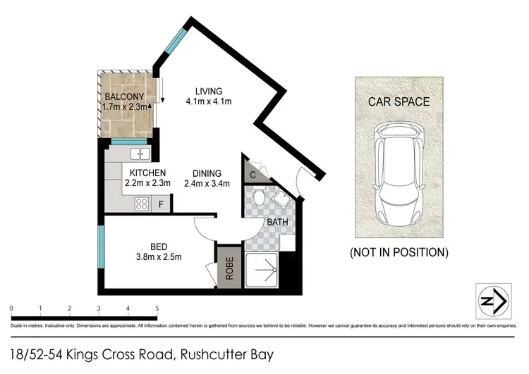 Floorplan of Homely apartment listing, 18/52-54 Kings Cross Road, Rushcutters Bay NSW 2011