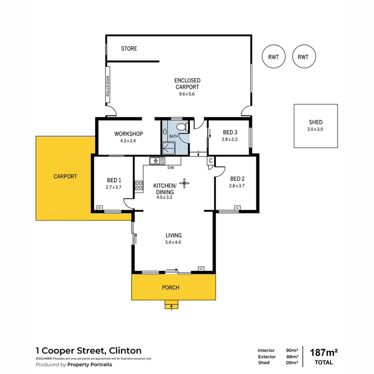 Floorplan of Homely house listing, 1 Cooper Street, Clinton SA 5570