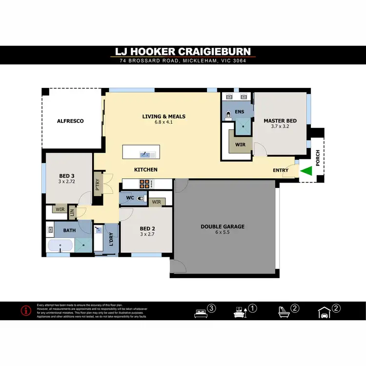 Floorplan of Homely house listing, 74 Brossard Road, Mickleham VIC 3064