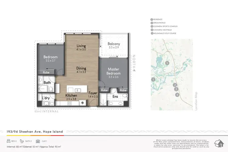Floorplan of Homely unit listing, 194/93 Sheehan Avenue, Hope Island QLD 4212