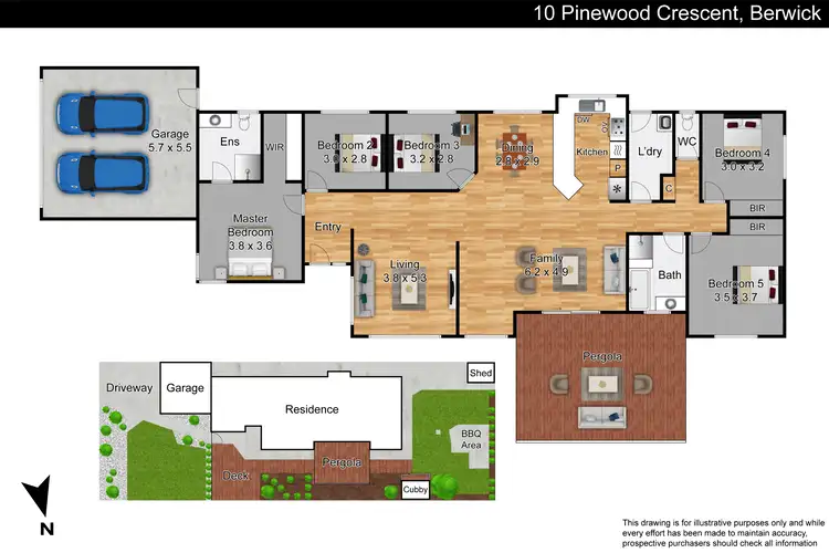 Floorplan of Homely house listing, 10 Pinewood Crescent, Berwick VIC 3806
