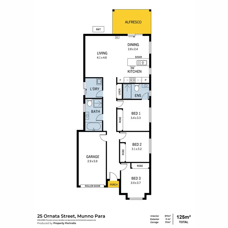 Floorplan of Homely house listing, 25 Ornata Street, Munno Para SA 5115