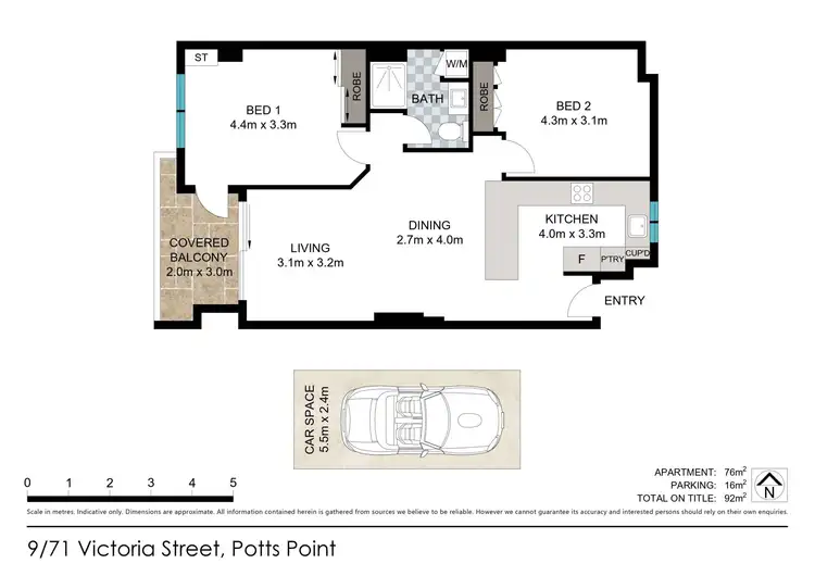 Floorplan of Homely apartment listing, 9/71 Victoria Street, Potts Point NSW 2011