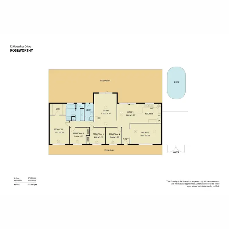 Floorplan of Homely house listing, 12 Horseshoe Drive, Roseworthy SA 5371