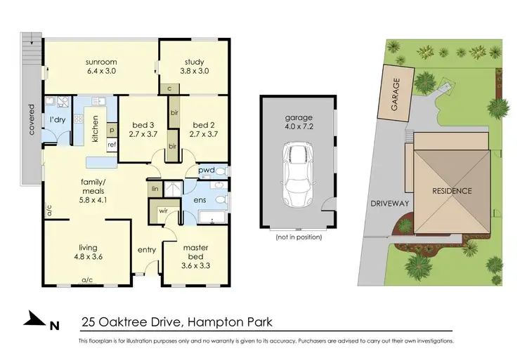 Floorplan of Homely house listing, 25 Oaktree Drive, Hampton Park VIC 3976