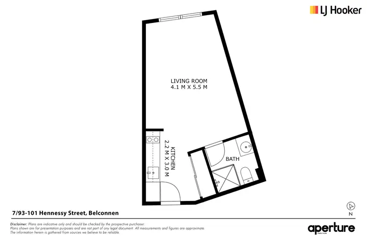 Floorplan of Homely apartment listing, 7/93-101 Hennessy Street, Belconnen ACT 2617