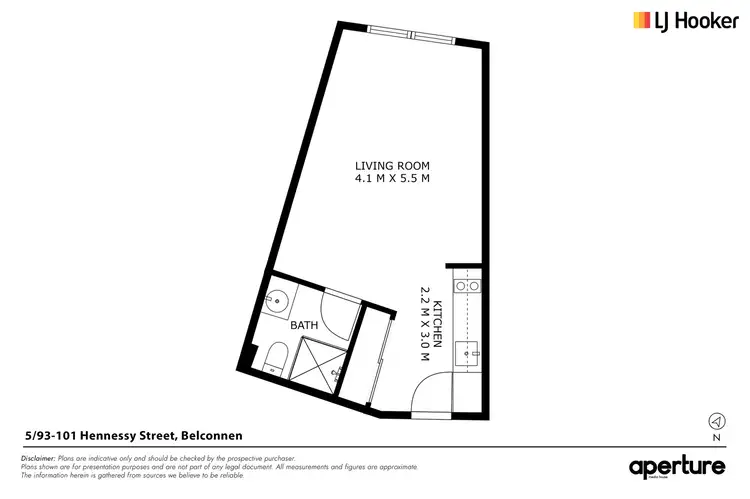 Floorplan of Homely apartment listing, 5/93-101 Hennessy Street, Belconnen ACT 2617