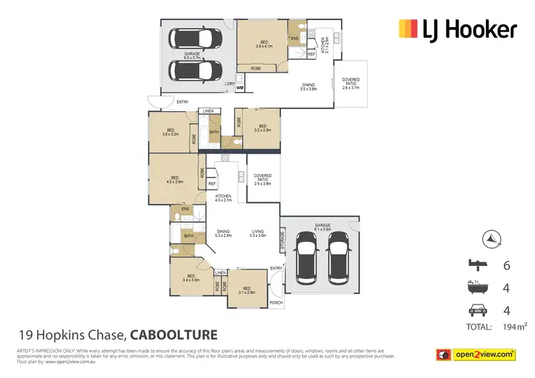Floorplan of Homely semi-detached listing, 19 Hopkins Chase, Caboolture QLD 4510