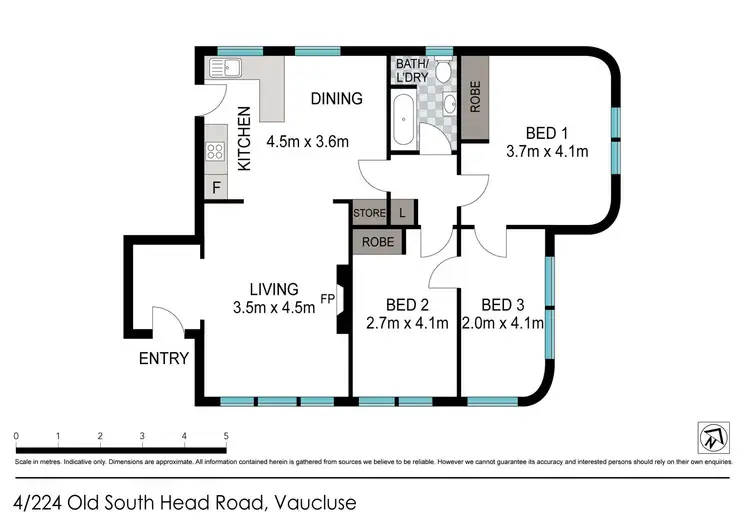 Floorplan of Homely apartment listing, 4/224 Old South Head Road, Vaucluse NSW 2030