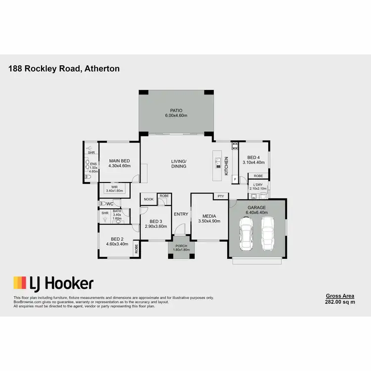 Floorplan of Homely house listing, 188 Rockley Road, Atherton QLD 4883