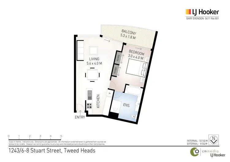 Floorplan of Homely apartment listing, 1243/6-8 Stuart Street, Tweed Heads NSW 2485