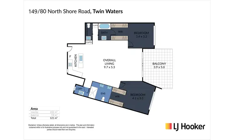 Floorplan of Homely unit listing, 149/80 North Shore Road, Twin Waters QLD 4564
