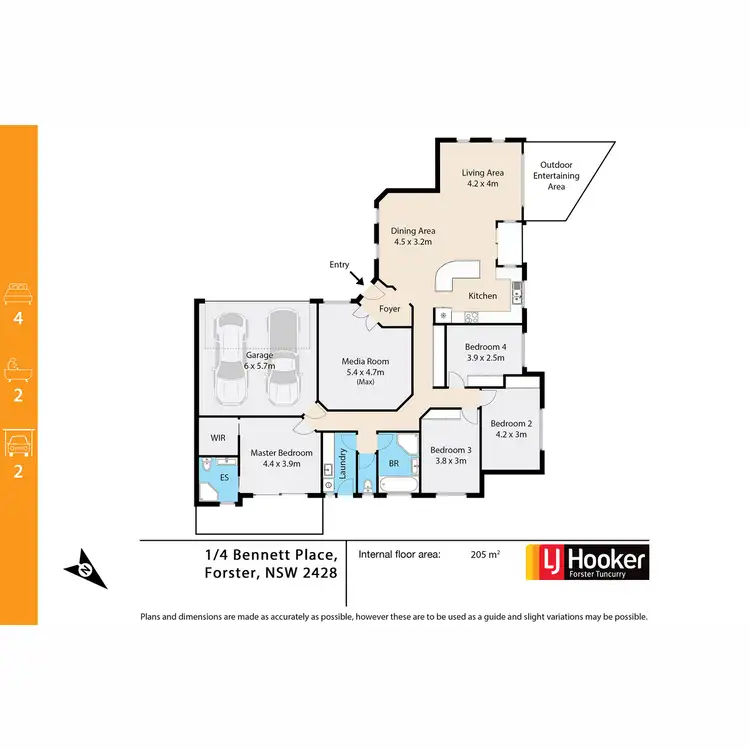 Floorplan of Homely villa listing, 1/4 Bennett Place, Forster NSW 2428