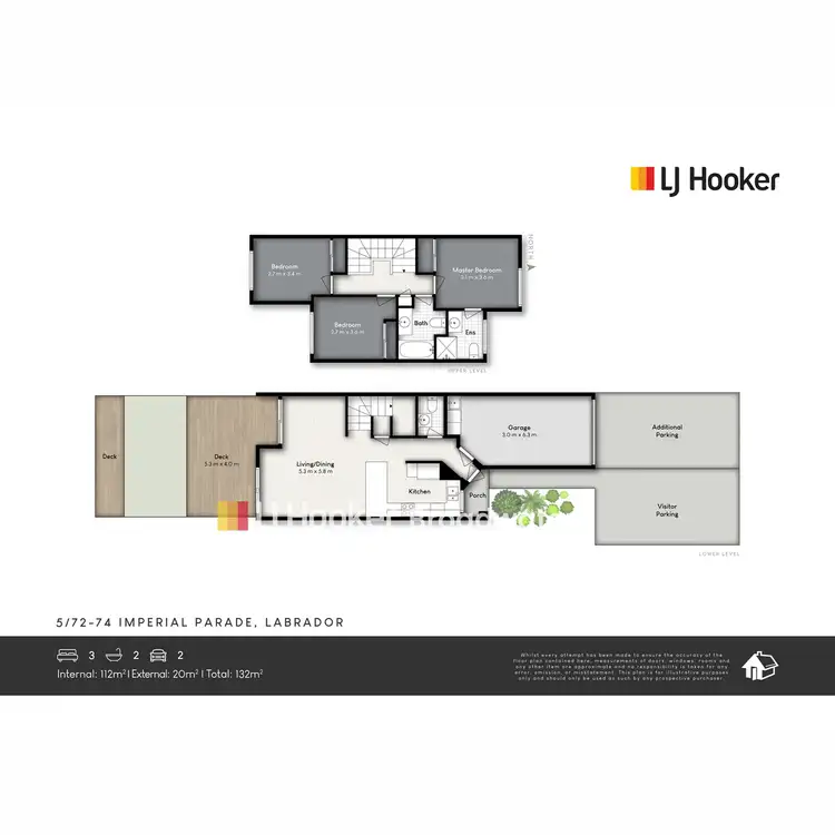 Floorplan of Homely townhouse listing, 5/72-74 Imperial Parade, Labrador QLD 4215