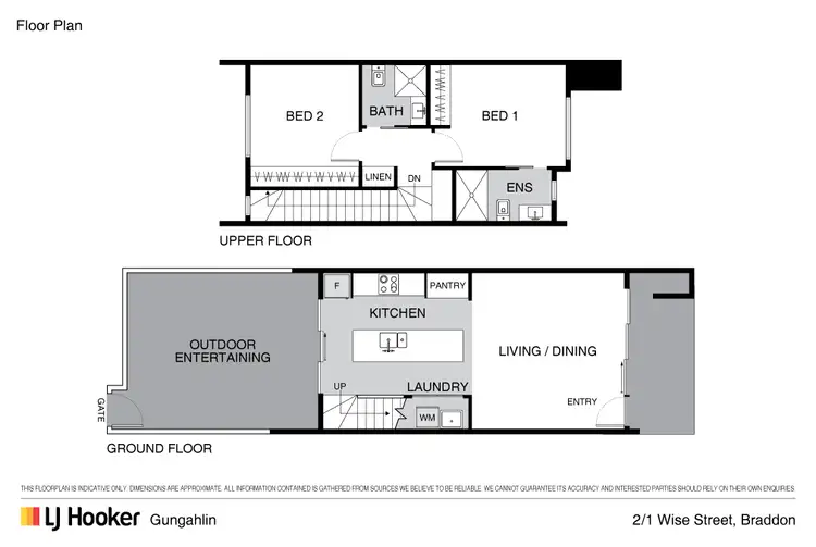 Floorplan of Homely townhouse listing, 2/1 Wise Street, Braddon ACT 2612