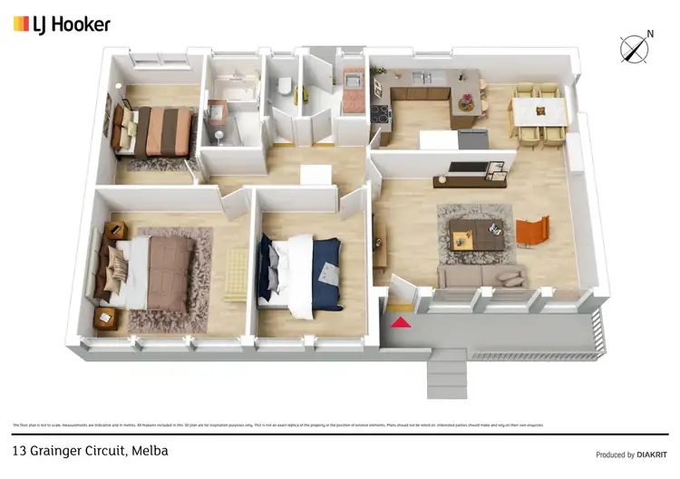 Floorplan of Homely house listing, 13 Grainger Circuit, Melba ACT 2615