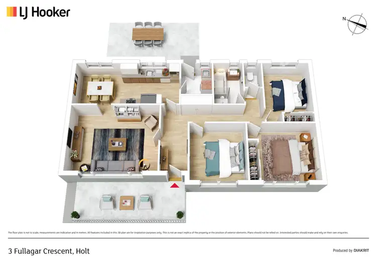 Floorplan of Homely house listing, 3 Fullagar Crescent, Higgins ACT 2615