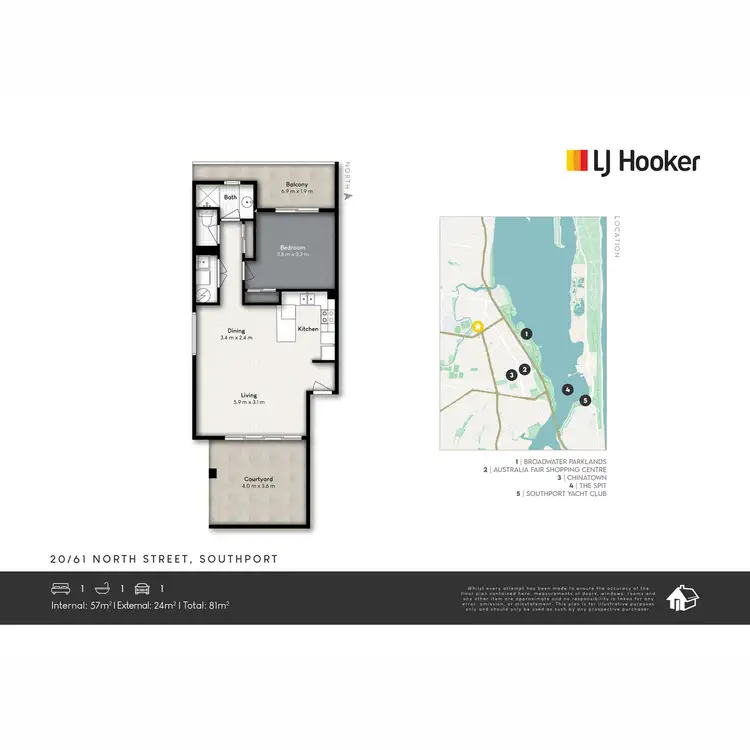 Floorplan of Homely apartment listing, 20/61 North Street, Southport QLD 4215