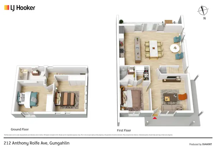 Floorplan of Homely townhouse listing, 212 Anthony Rolfe Avenue, Gungahlin ACT 2912