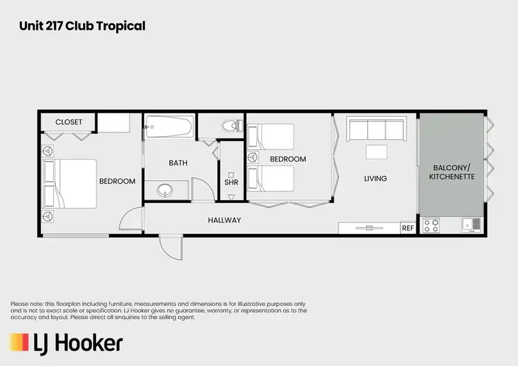 Floorplan of Homely unit listing, 217 Club Tropical/2-4 Macrossan Street, Port Douglas QLD 4877
