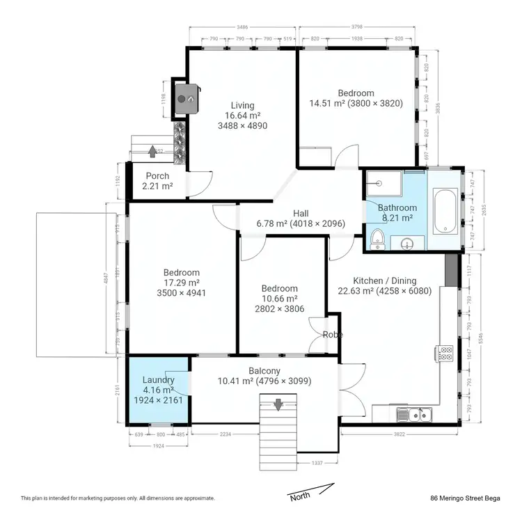 Floorplan of Homely house listing, 86 Meringo Street, Bega NSW 2550