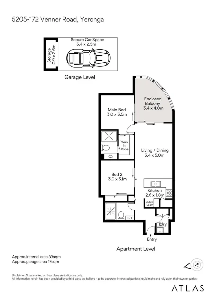 Floorplan of Homely apartment listing, 5205/172 Venner Road, Yeronga QLD 4104