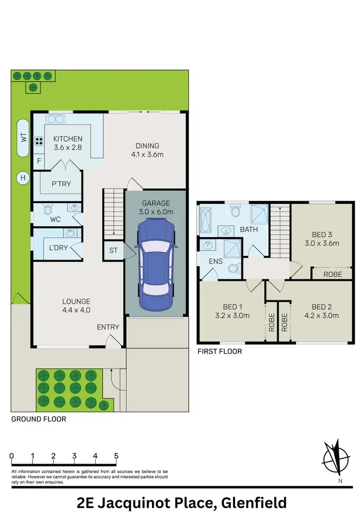 Floorplan of Homely terrace listing, 2E Jacquinot Place, Glenfield NSW 2167