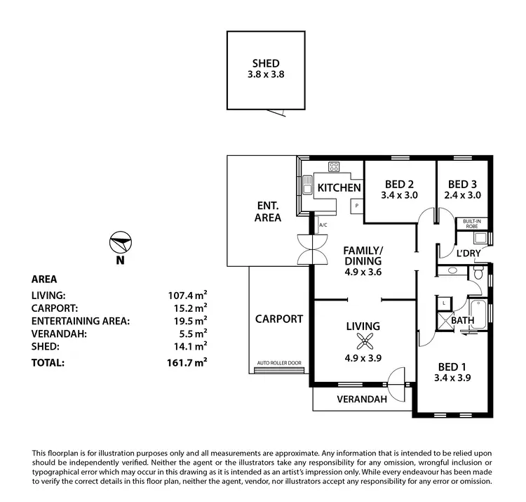 Floorplan of Homely house listing, 2/3 Scott Lane, Littlehampton SA 5250