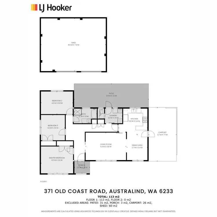 Floorplan of Homely house listing, 371 Old Coast Road, Australind WA 6233