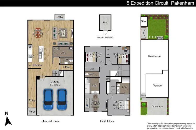Floorplan of Homely townhouse listing, 5 Expedition Circuit, Pakenham VIC 3810