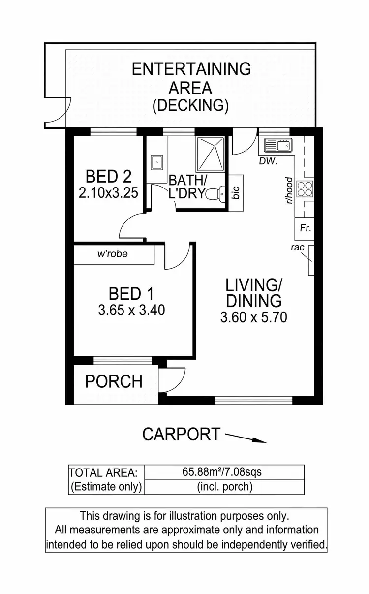 Floorplan of Homely unit listing, 1/2 Albert Street, Ascot Park SA 5043