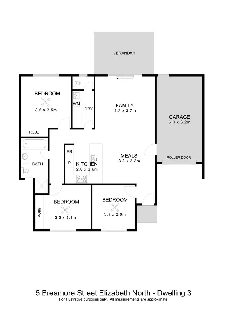 Floorplan of Homely house listing, DW 3/5 Breamore Street, Elizabeth North SA 5113