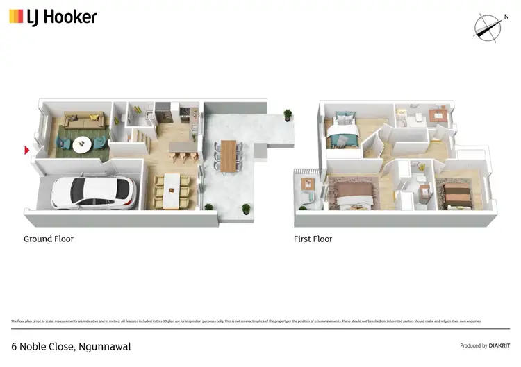 Floorplan of Homely house listing, 6 Noble Close, Ngunnawal ACT 2913