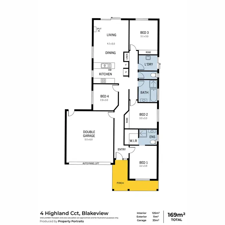 Floorplan of Homely house listing, 4 Highland Circuit, Blakeview SA 5114