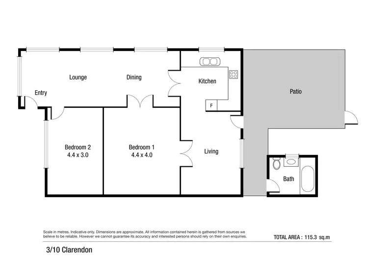 Floorplan of Homely unit listing, 3/10 Clarendon Street, Hyde Park QLD 4812