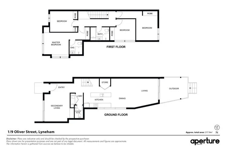 Floorplan of Homely townhouse listing, 1/9 Oliver Street, Lyneham ACT 2602