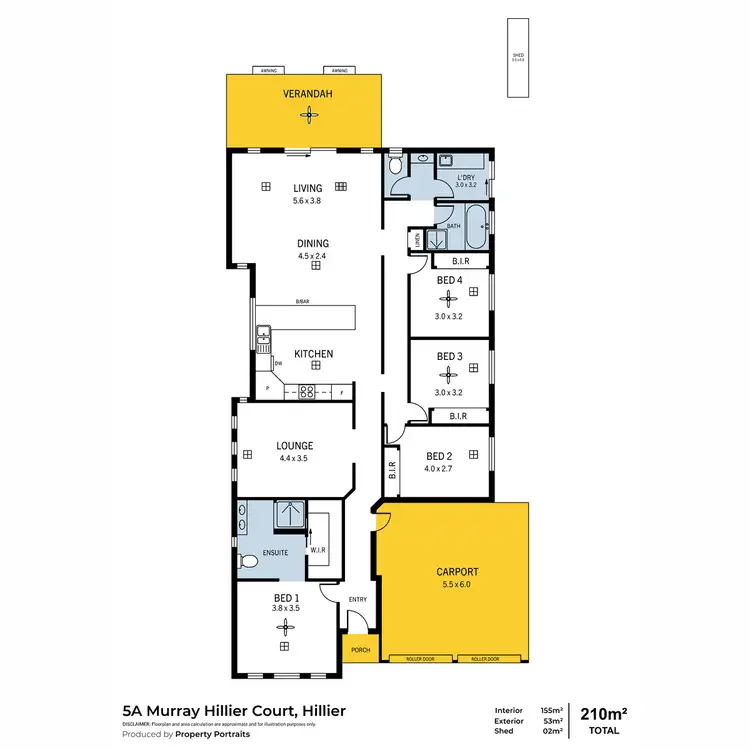 Floorplan of Homely house listing, 5A Murray Hillier Court, Hillier SA 5116
