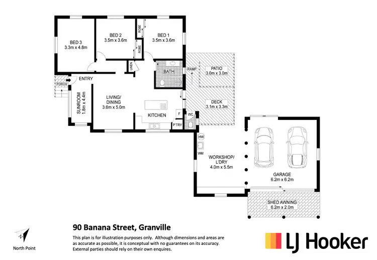 Floorplan of Homely house listing, 90 Banana Street, Granville QLD 4650