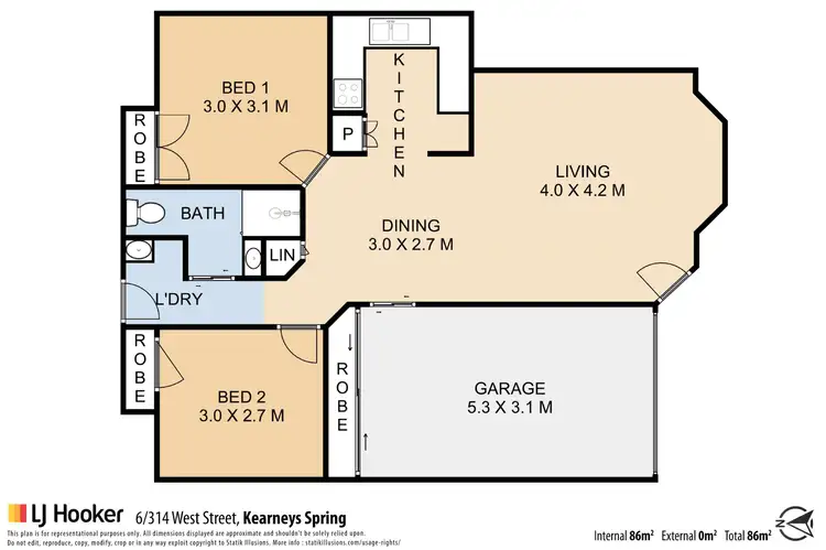 Floorplan of Homely unit listing, 6/314 West Street, Kearneys Spring QLD 4350
