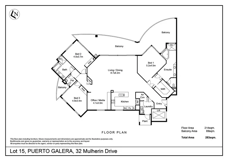 Floorplan of Homely apartment listing, 15/32 Mulherin Drive, Mackay Harbour QLD 4740