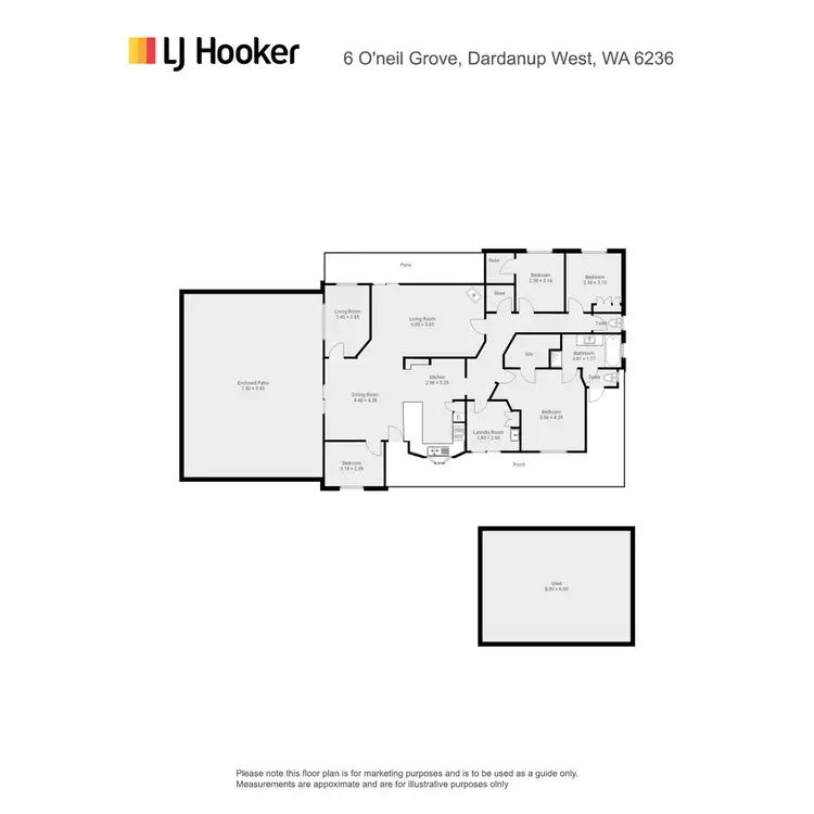 Floorplan of Homely house listing, 6 O'Neil Grove, Dardanup West WA 6236