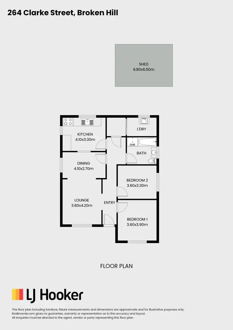 Floorplan of Homely house listing, 264 Clarke Street, Broken Hill NSW 2880