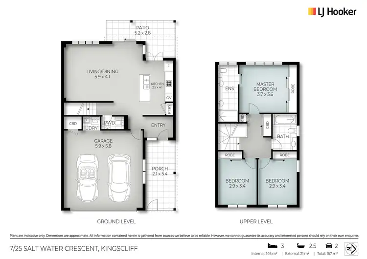 Floorplan of Homely townhouse listing, 7/25 Salt Water Crescent, Kingscliff NSW 2487