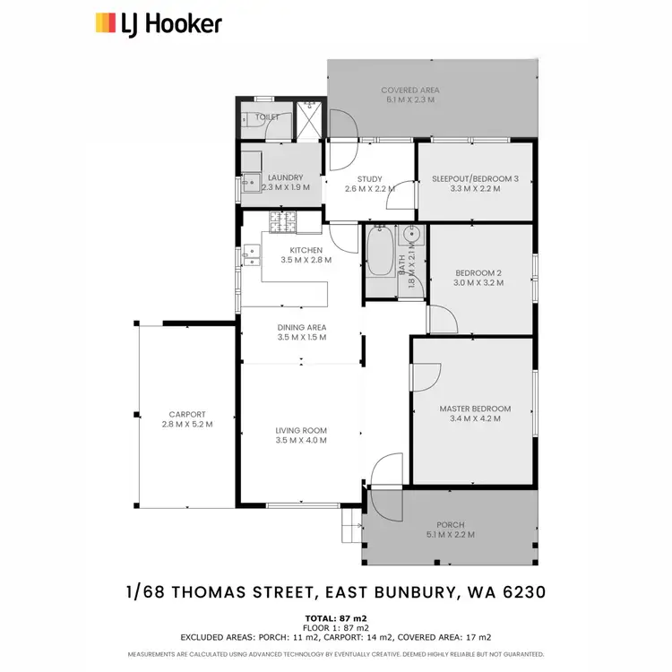 Floorplan of Homely house listing, 1/68 Thomas Street, East Bunbury WA 6230