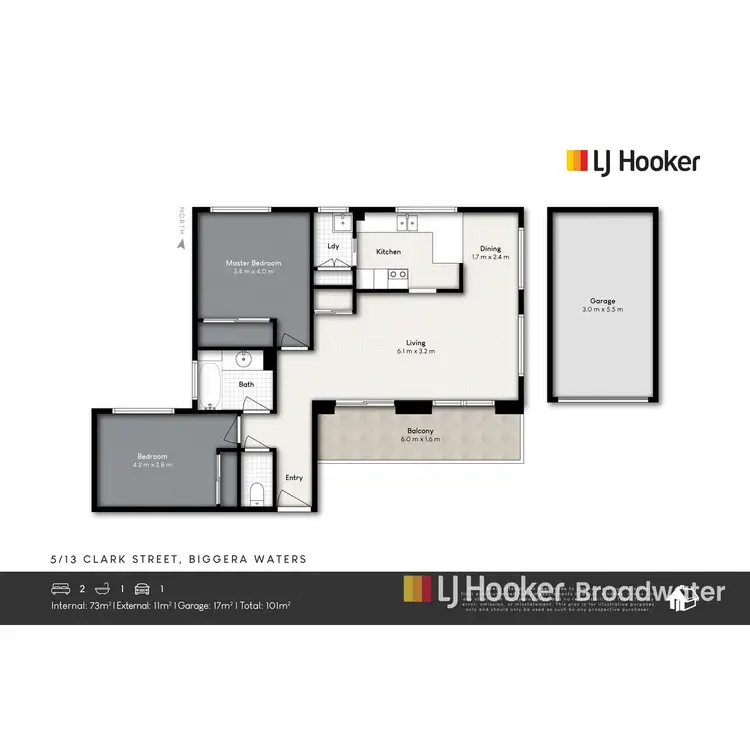 Floorplan of Homely unit listing, 5/13 Clark Street, Biggera Waters QLD 4216