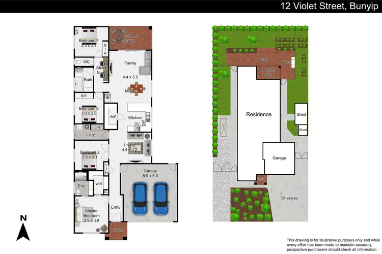 Floorplan of Homely house listing, 12 Violet Street, Bunyip VIC 3815
