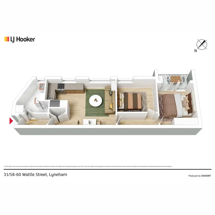 Floorplan of Homely apartment listing, 31/60 Wattle Street, Lyneham ACT 2602