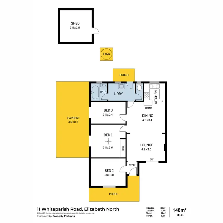 Floorplan of Homely house listing, 11 Whiteparish Road, Elizabeth North SA 5113